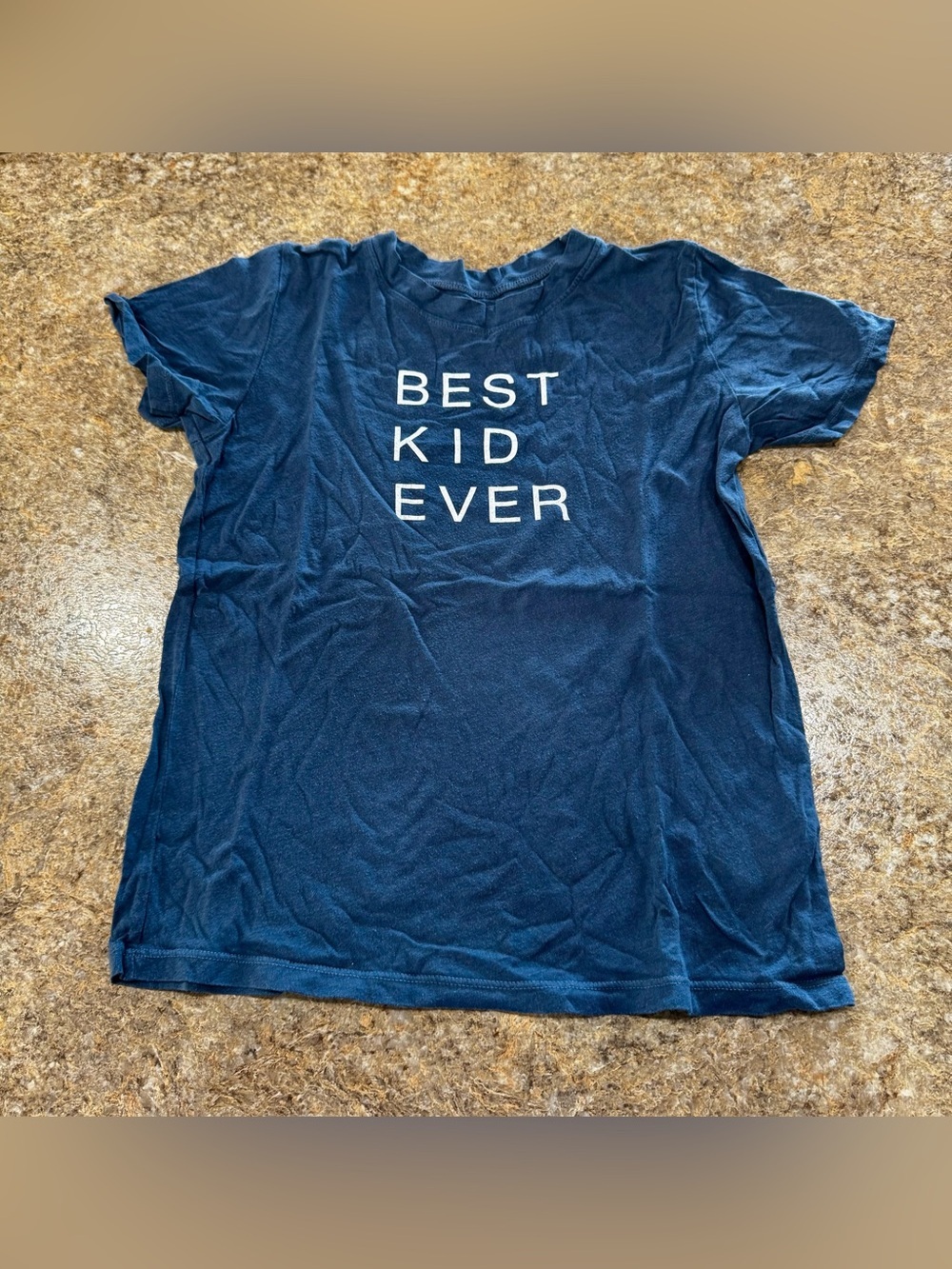 Good hYOUman Best Kid Ever Blue Graphic Tee Size 8